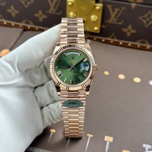 rolex day date 40mm roségold olive grün